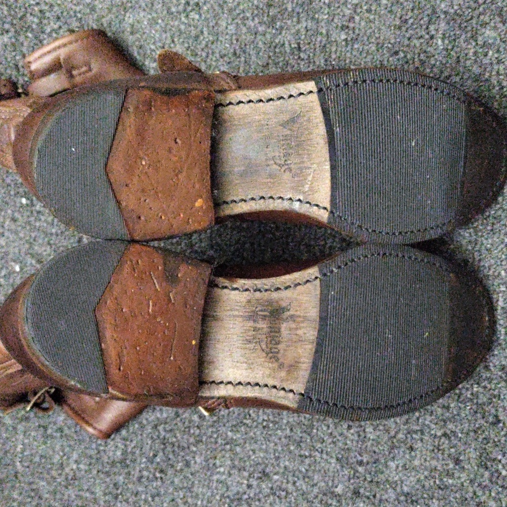 Vintage Shoe Company Brown Leather Buckle Ankle Boots made in USA - Picture 11 of 11